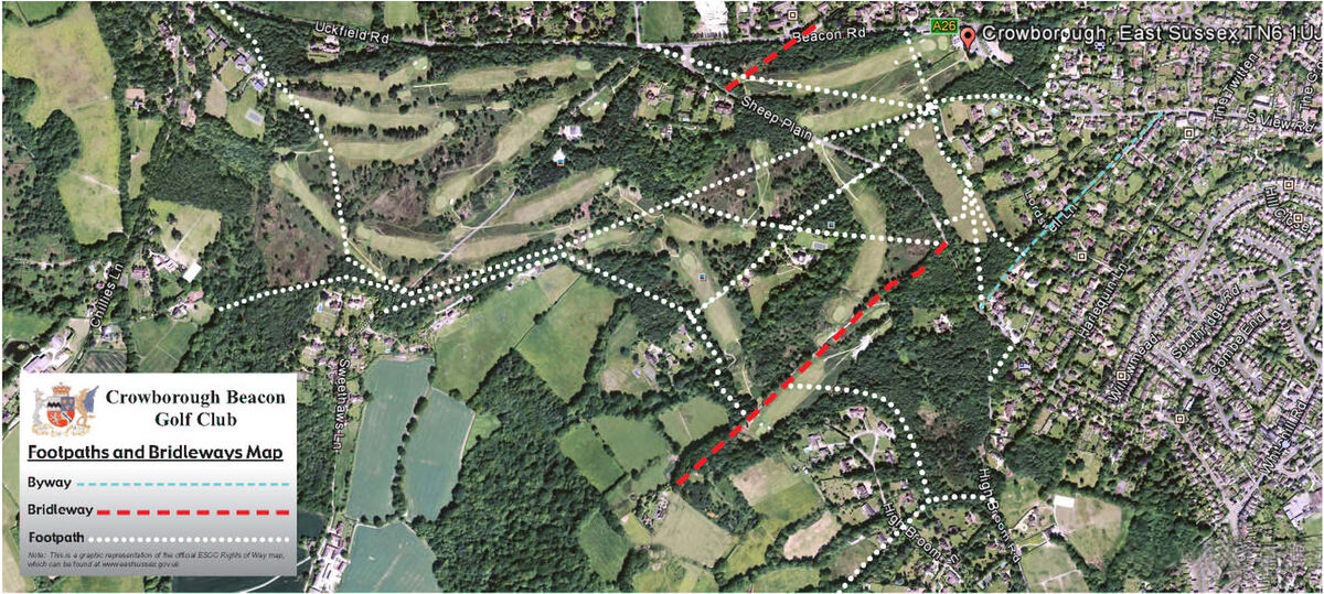 Footpaths and Bridleways Aerial Map Crowborough Common Official Site